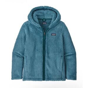 Patagonia Los Gatos Hoody Kids Size Small 7-8 Sherpa Pile Fleece Jacket Teal